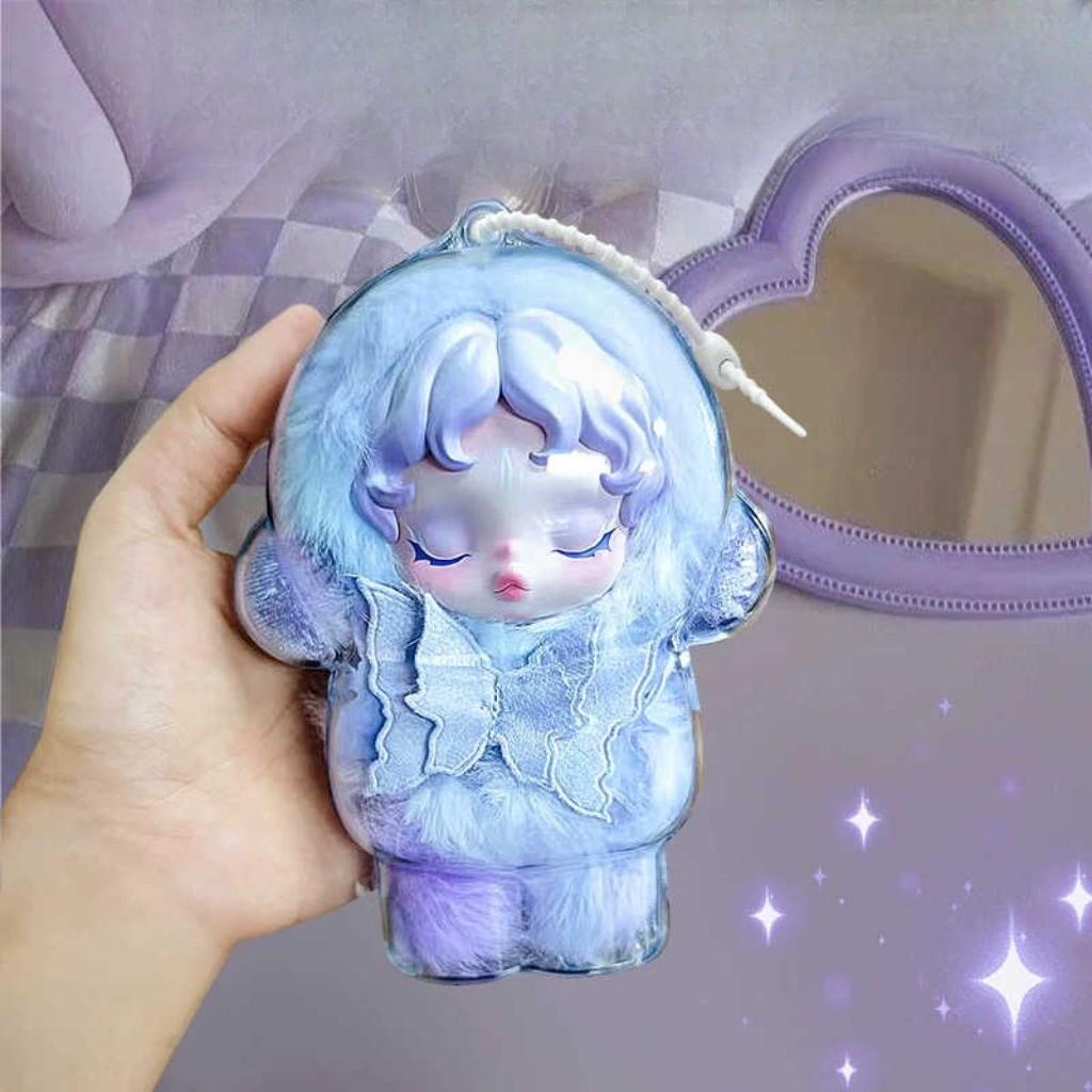 Protective Transparent Case For Skullpanda V2 Sp Doll Transparent Portable Cable Organizer Box For Kids Adults Children's Birthday Gift Holiday