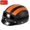 Helm Retro Halbschalenhelm für Damen und Herren Ganzjahres Lederhelm für Fahrradsicherheit Winter Warmer Gehörschutzhelm
