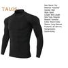 Pánské sportovní top 3D Slim Fit High Elasticity Stojací límec Rychleschnoucí Dlouhé rukávy Slim Fit Kompresní Tričko Tvarování postavy Gym Běh Basketbal