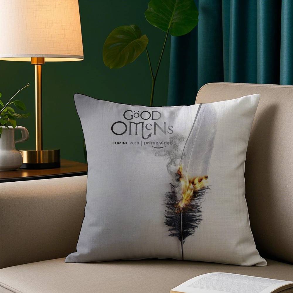 TV Good O-OmenS Series Pillow Case Short Plush Print Cushion Cover Square Throw Pillow Covers Sofa Home Decor
