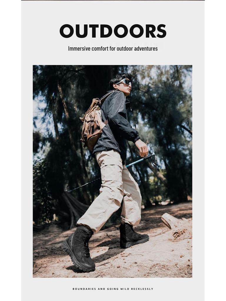 Men's Ultra-Light Waterproof Tactical Hiking Boots - Breathable and Casual for Outdoor Adventures