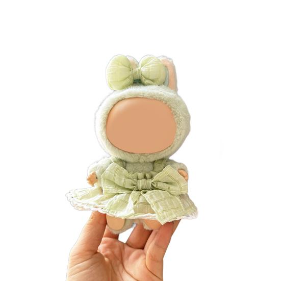 17cm Doll Clothes Set 2-Piece Set Skirt Outfit with Headwear Playtime Doll Attire Doll Fashion Accessories
