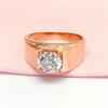 Purple Gold Rose Gold Plated Zircon Square Ring Fashion Trend Simple Open Ring