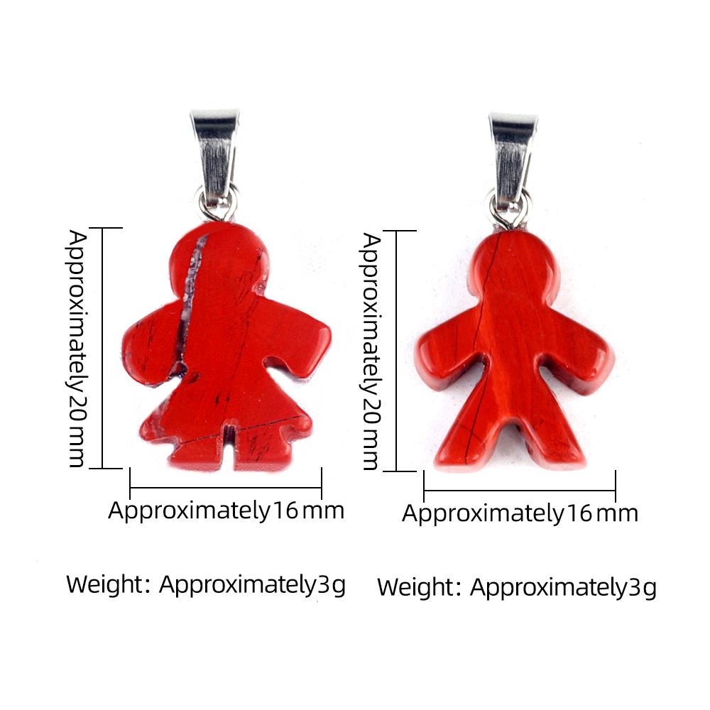 1Pcs Small Pendant Natural Stone Men-Shaped Pendant For Jewelry Making DIY Earrings Necklace Bracelet Accessory