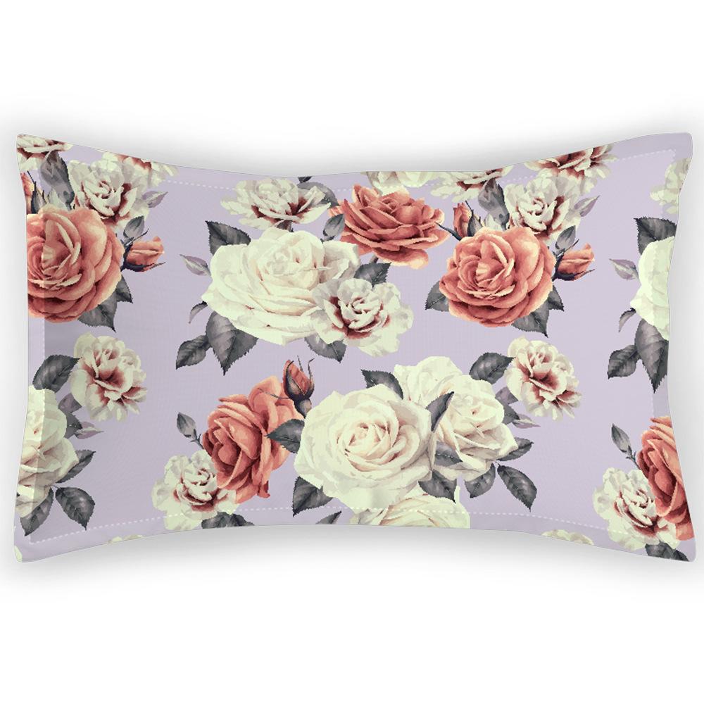 Flower Flower Pillowcase Pastoral Style Satin Summer Cool Pillowcase Digital Printing Children's Student Accommodation Pillowcase