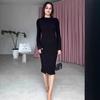 2025 Autumn Slimming Pleated Waist Dress - Elegant Tight-Fit Fashion