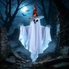 Halloween Ghost Hat With Spiderweb White Hooded Decoration Outdoor Party Yard Atmosphere