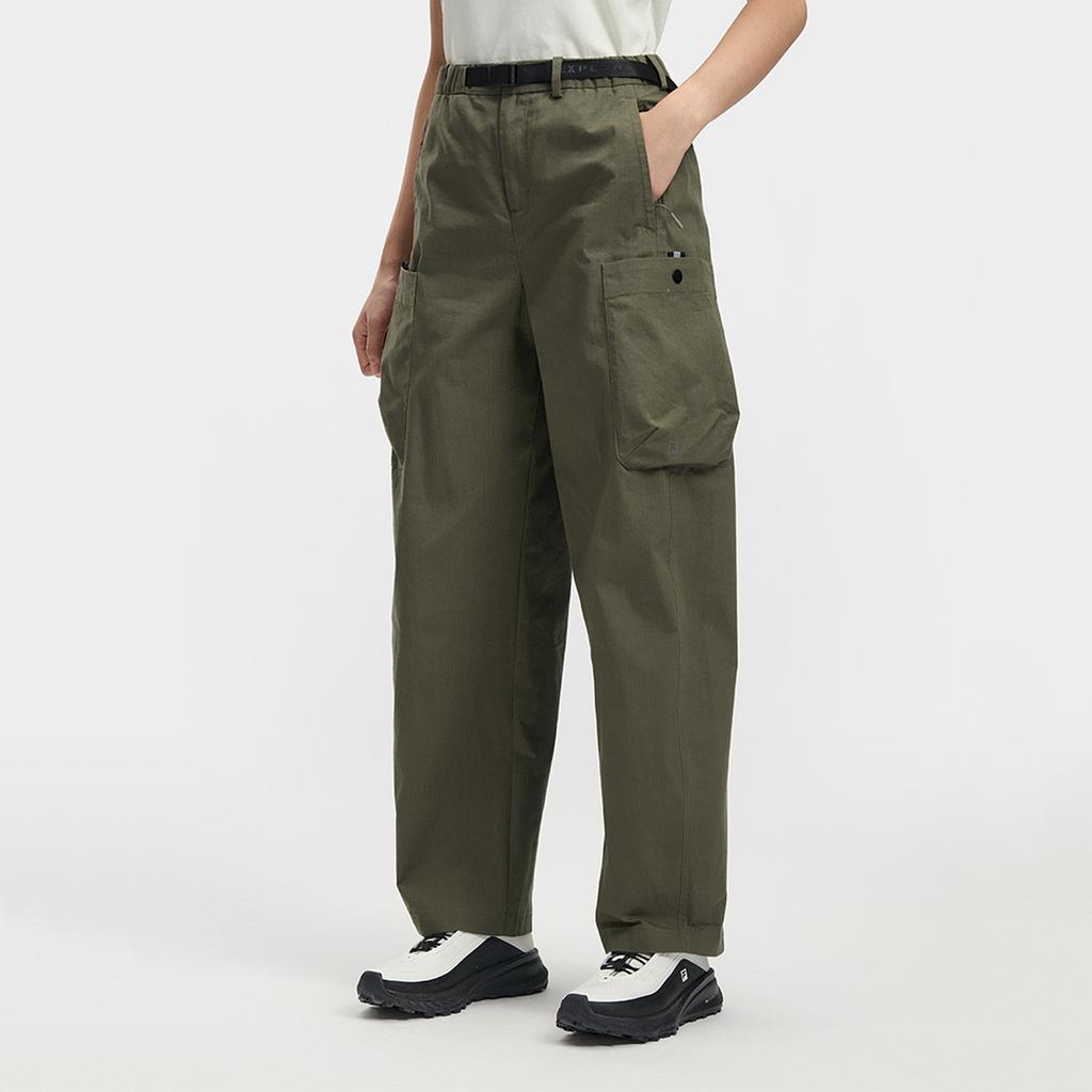 FILA Explore Fashionable Personality Trendy Minimalist Sports Casual Outdoor Versatile Comfortable Loose Woven Cargo Pants Women bottoms A11W617808FDG
