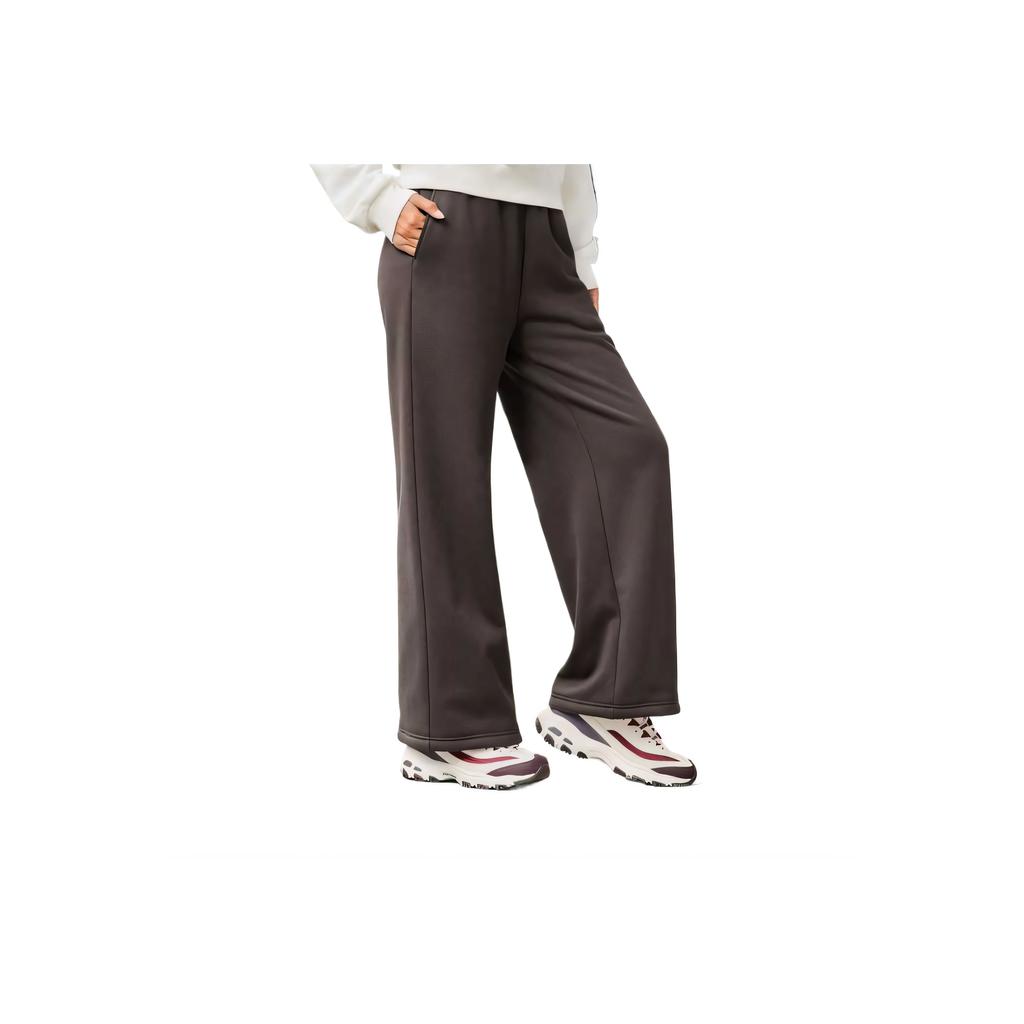 Skechers Loose Elastic Soft Breathable Fleece Knitted Sports Pants Women Bottoms L325W059-05U5