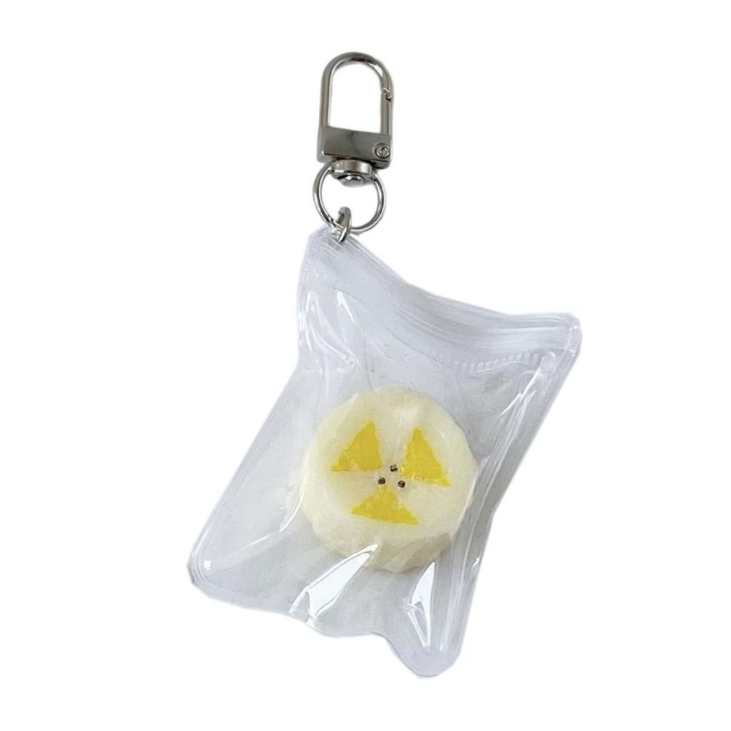 Stylish Banana Keychain Kawaii Fruit Design Durable Alloy Charm For Girls Women Fashion Accessories