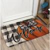 Halloween Pumpkin with Terrifying Face Door Mat Front Door Entrance Inch Welcome Mat for Garden Terrace Home Porch Decoration