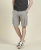 Panicalle Grey Washed Cotton Blend Cargo Shorts