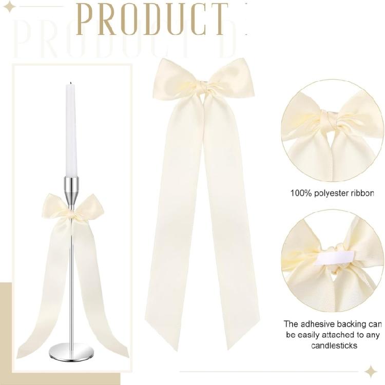 12 Piece Elegant Satins Ribbon Bowknots User Friendly Design Ribbon Gift Wrapping Supplies For Wedding Birthday Decorations