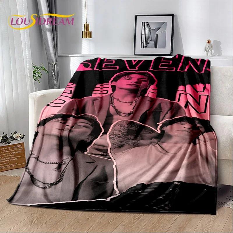 3D Kpop Jeon Jung Kook Jk JIMIN Star Blanket,Soft Throw Blanket for Home Bedroom Bed Sofa Picnic Travel Office Cover Child Gift