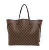 [Używana] Torba Tote Neverfull z bocznym zapięciem na haczyk, płótno powlekane Damier Ebene - Dobry stan #XQHRMS