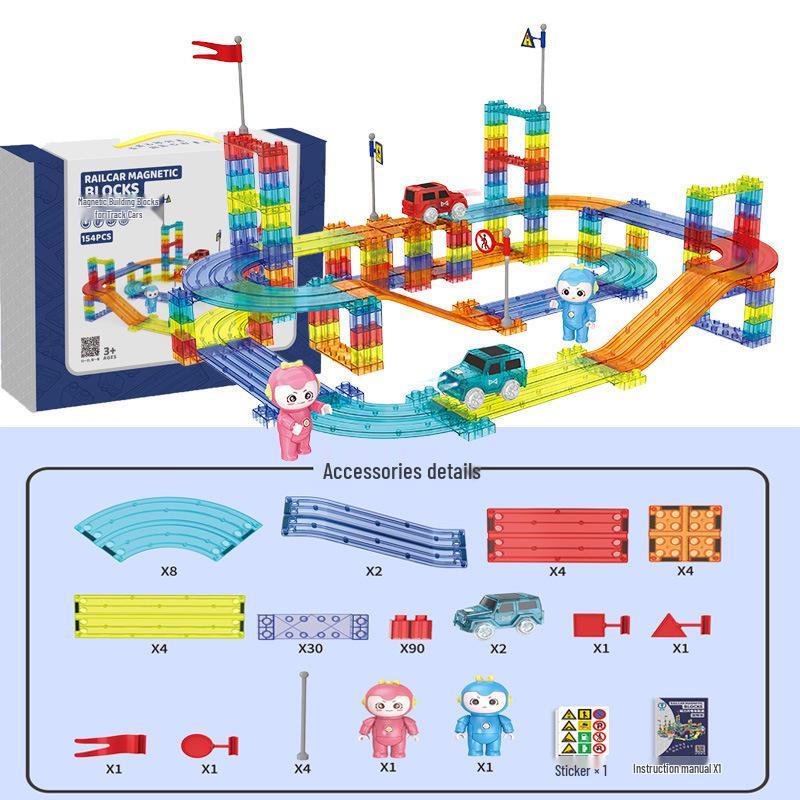Digge Magnetic Train Track Building Blocks: Children's Educational Toy