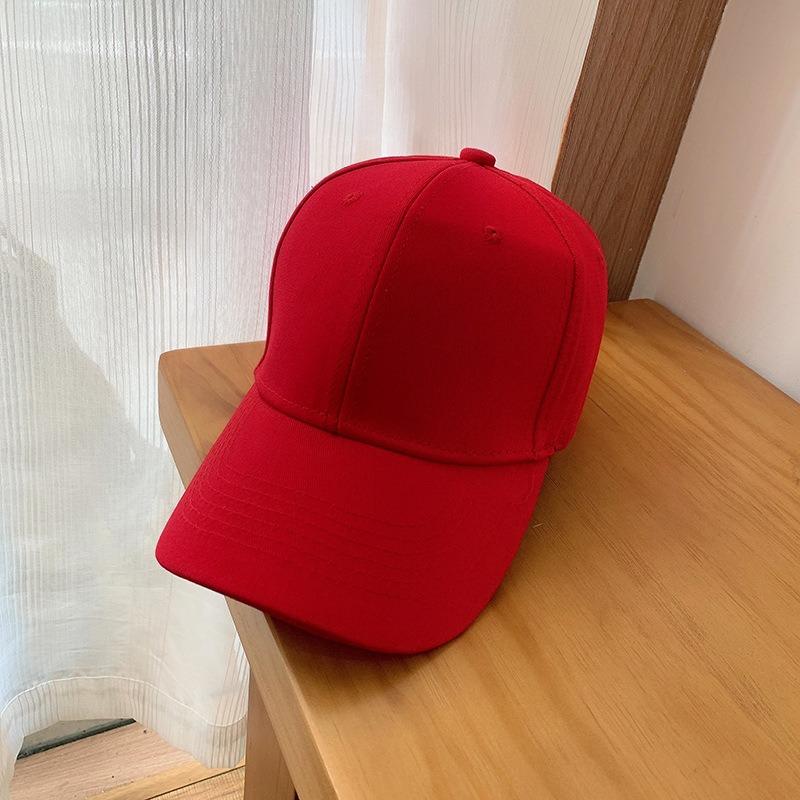 Classic Solid Color Hard Top Baseball Cap Men's Summer Pure Cotton Light Version High Top Sun Hat Children's Four-season Versatile Baseball Cap