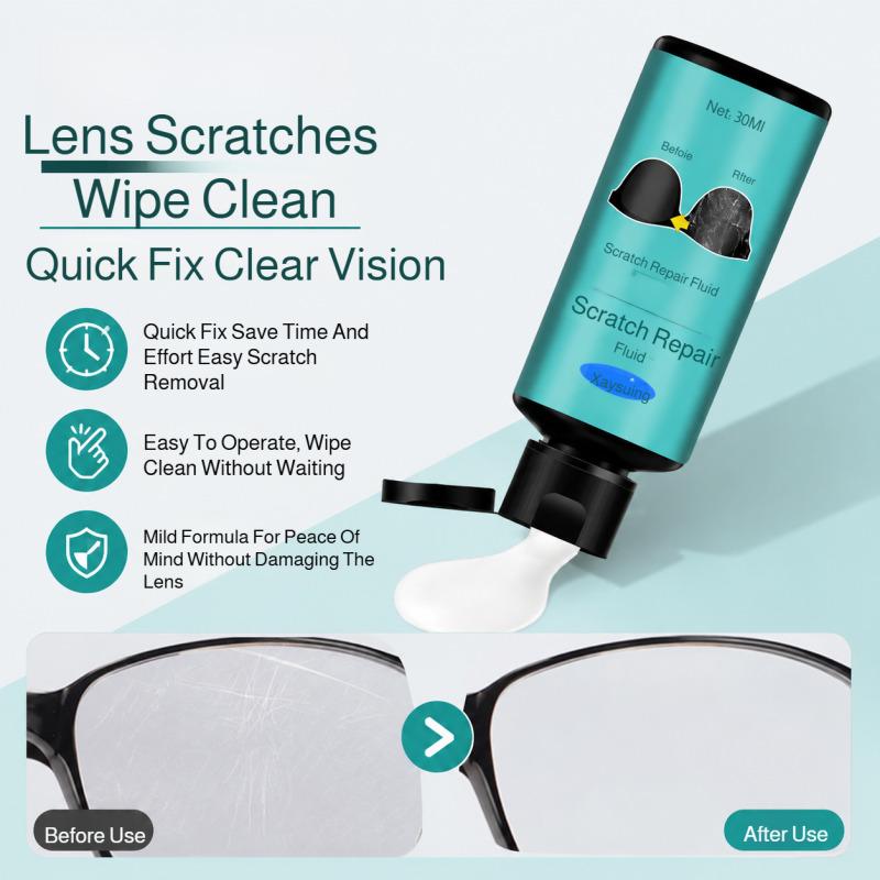 Glasses Scratch Repair Polishing Paste Glass Cleaner Eyeglass Lens Repair Spray for Car Glass/Rearview Mirrors Eyeglass Lenses