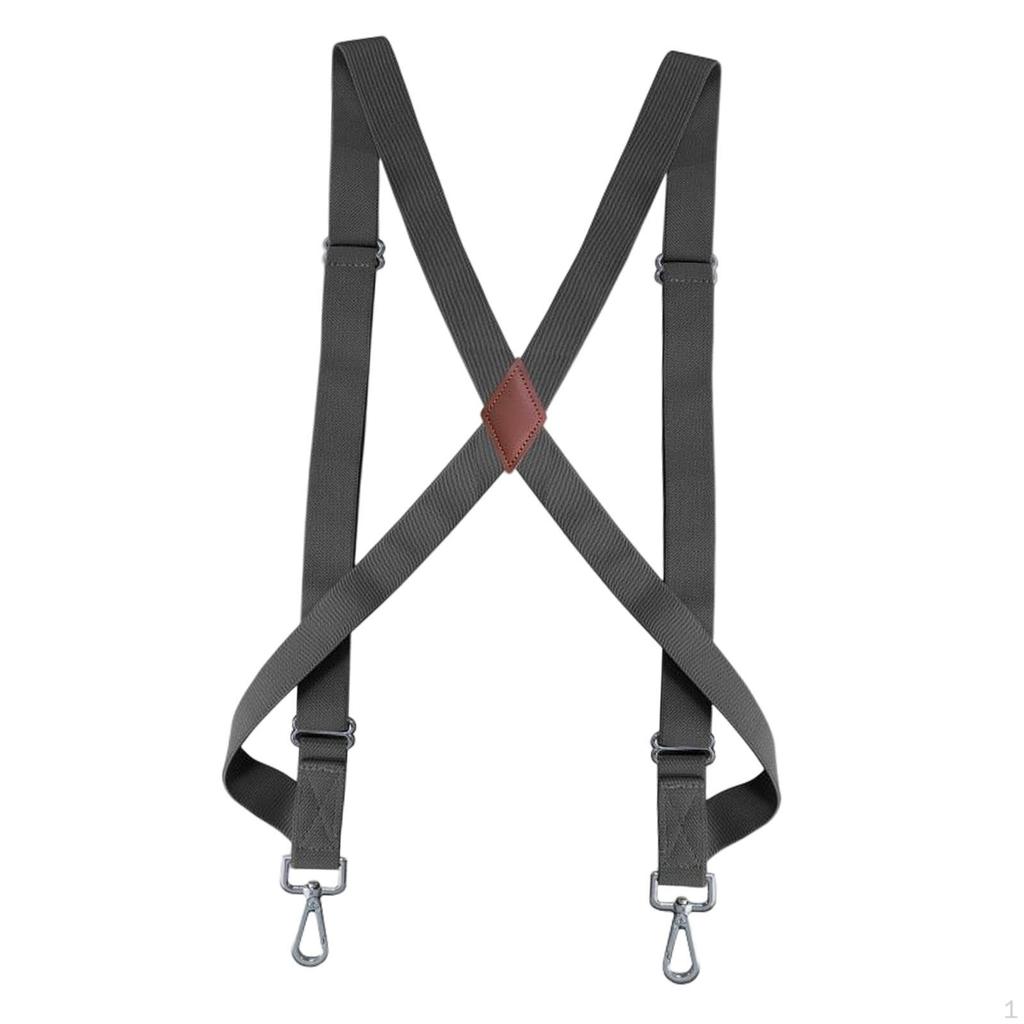Men Women Suspender Heavy Duty Swivel Hooks Elastic X Type Unisex for Belt Loops Side Clip