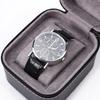 Premium PU Leather Zippered Portable Watch Box with High-End Feel