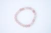 Zartes rosa Rosenquarz-Perlenarmband, Unisex-Edelsteinarmband, Elegantes Natur-Edelsteinarmband, Rosa Rosenquarz für den Alltag