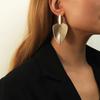 Neue übertriebene einfache geometrische Metallohrringe Damen Party Zirkon Accessoires