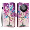 Luxury Flip Leather Case For Honor Magic8 Lite Flip Cover On For Honor Magic 8 Pro Lite BKQ-AN10 AN00 Wallet Bags Flower Cases