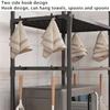 2/3 Floor Microwave Oven Rack, kitchen Countertop Storage Rack, With Hooked Metal Appliance Rack, Saving Kitchen Shelf Space