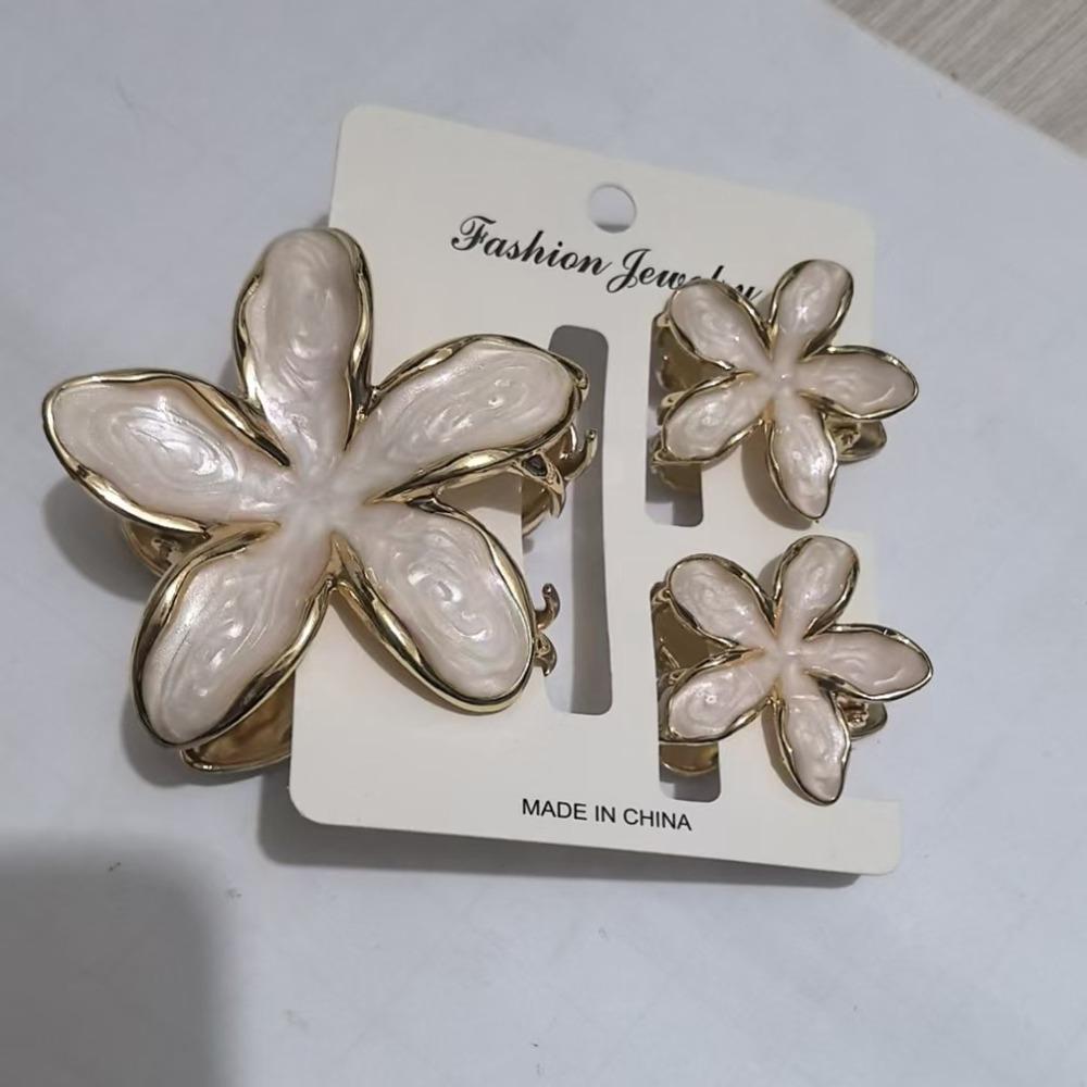 1/3Pcs Hair Accessories Hawaiian Flower Clips Alloy Lily Flower Hair Claws  Hairstyles