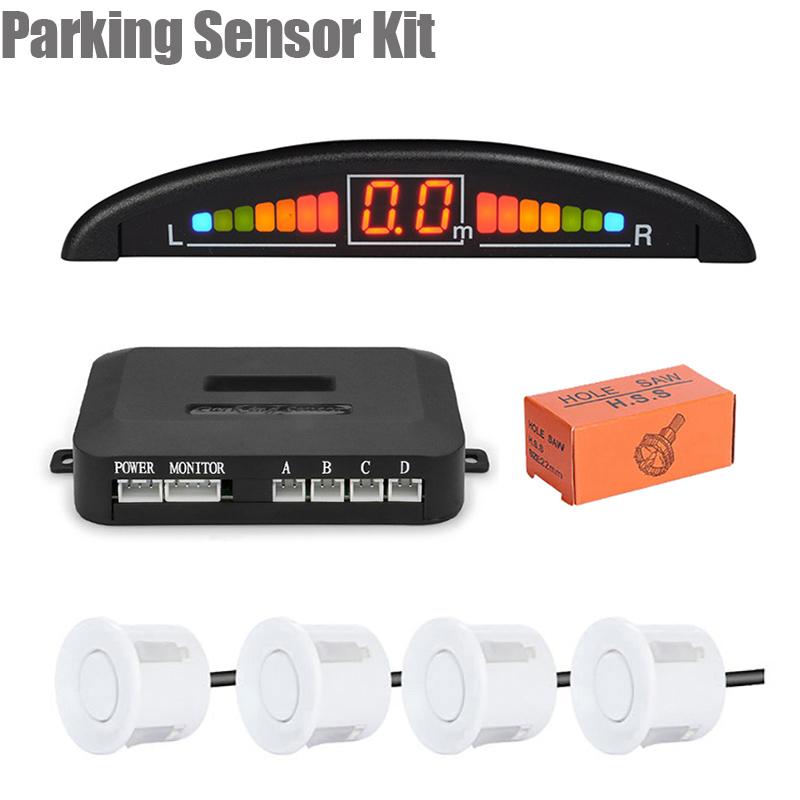 Parking Sensor Kit With 4 Radar LED Accurate Digital Display Of Obstacle Distance Alarm Parktronic Kit Detector Reversing Radar