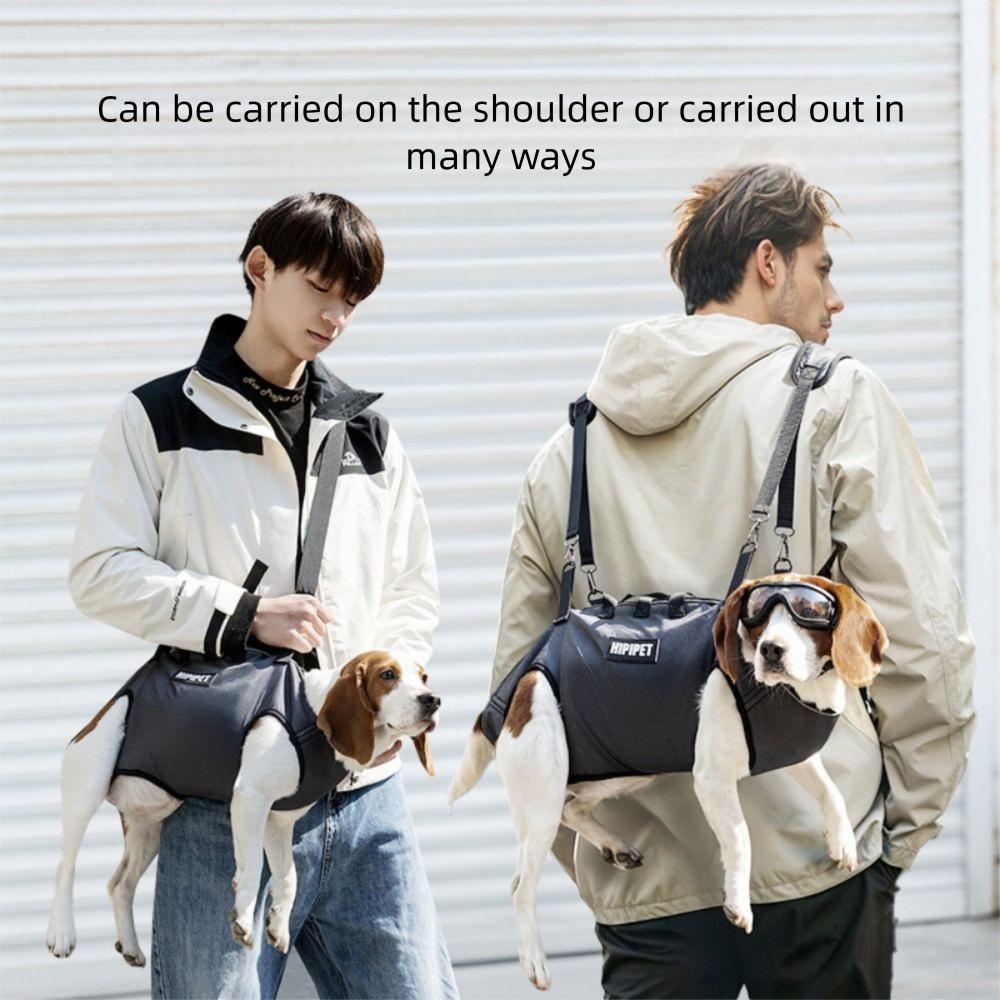 Adjustable Strap Dog Lift Harness Breathable Horizontal Hugging Backpack  Medium and Large Size