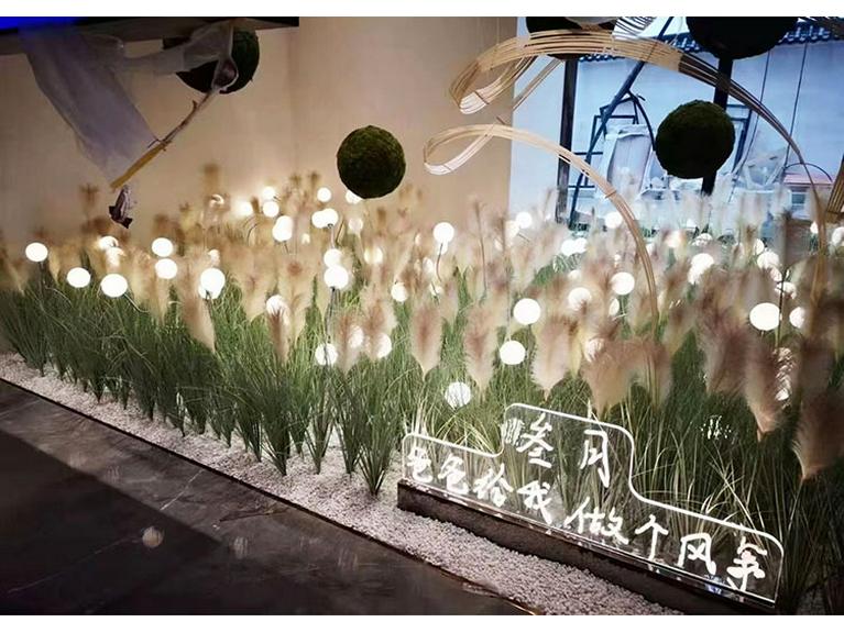 Nordic Reed & Foxtail Grass Artificial Office Plants Window Decor 