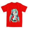 Hatsune Miku Anime Tshirts Unisex Unisex Unisexga Vintage Pure Cotton Tee Shirt Crewneck Short Sleeve T Shirts Big Size Clothes