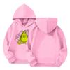Kids' Long Sleeve Loose Pullover Letter Print Drawstring Hooded Sweatshirt