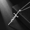Hot Selling Stainless Steel Cross Necklace with English Letter Cross Necklace