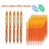 0.5mm Erasable Gel Pens Set 6colors Refill Rod Magic Ink Erasable Pen Washable Handle Office Writing Student School Stationery