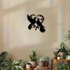 Lovebirds Metal Wall Art Silhouette Romantic Black Decor Plaque Sign for Bedroom Living Room Wedding Backdrop