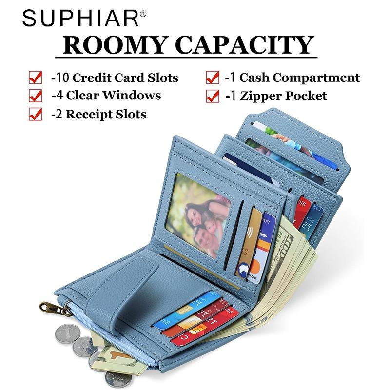 Hot-selling leather zipper change bag card bag integrated, simple anti-theft brush new women's wallet