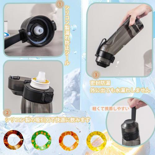 Flavored Water Bottle, Air A, 650ml Sports Water Bottle, BPA-Free, Gradient Design, Reusable Plastic Water Jug, Leak-Proof, Fruit-Fragranced Water Bot