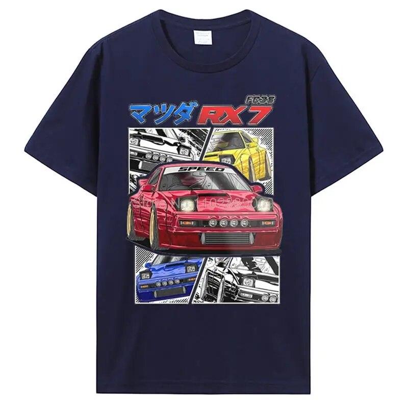 Classic Initial D T Shirt Unisex O-neck Cotton T-Shirt Unisex Hip Hop GTR Vaporwave JDM Car Tshirt Casual Daily Tee Streetwear