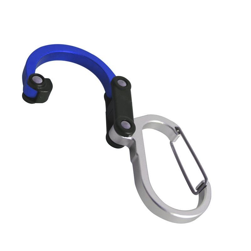D-Shaped Aluminum Alloy Carabiner Clip Quickdraw Multi Function Safety Outdoor Camping Gear Accessory