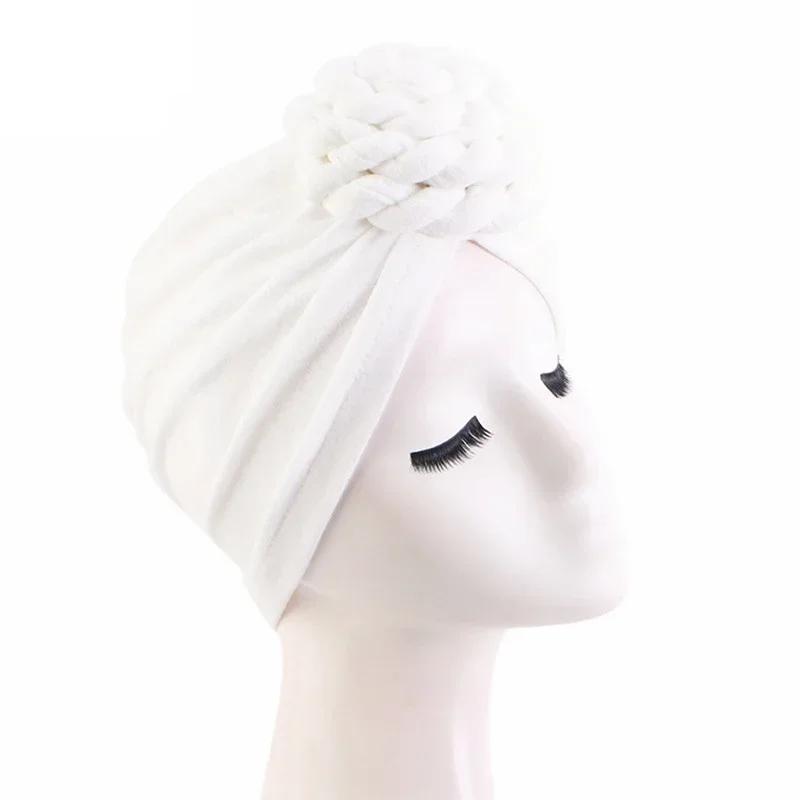 Bowknot Turban Indian Women Muslim Hijab Stretch Chemo Cap Cancer Hat Hair Loss Cover Head Scarf Wrap Beanies Bonnet Headwear