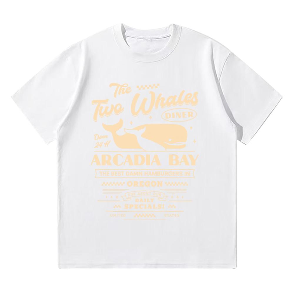 The Two Whales Diner Emblem Unisex T-Shirt Life Is Strange Hot Game Tees High Quality Cotton Clothing Women Men Loose T-shirts
