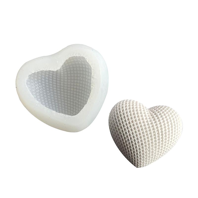 3D Gewebte Liebe Silikonform Herzform Harz Kerzenform Mousse Kuchen Aromatherapie Kerzenform Schokolade Backformen Basteln