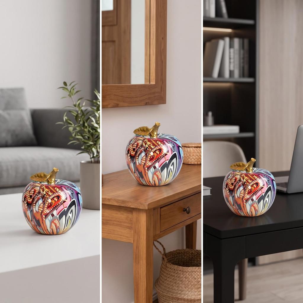 Fruit Figurine Graffiti Resin Colorful Decor for Art Lovers, Living Room,