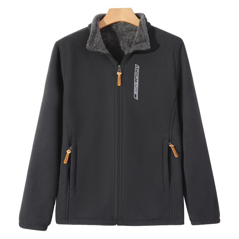 Pánská fleecová bunda Outdoor Polar Fleece Bunda Podzim a Zima Zesílená Plus Samet Velká Velikost Svrchní Oblečení Svetr Kardigan Jaro a Podzim