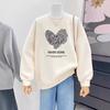Sweater 2025 Women's Loose Casual Round Neck Fleece Thickened Niche Design Sense Autumn and Winter Tide