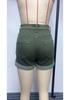 High-Waisted Women's Elastic Denim Street Style Shorts