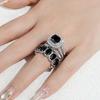 Gorgeous S Set of Rings for Women Brilliant Zirconia Finger Jewelry for Engagement Party High-quality Accessories