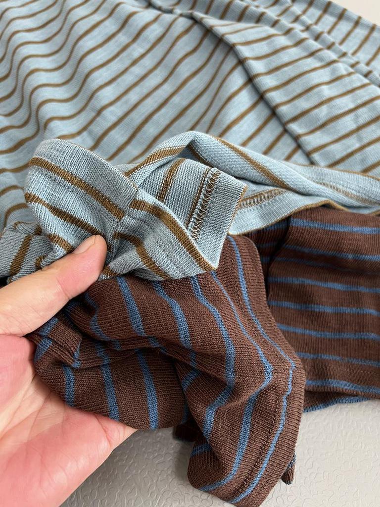 Top a Righe da Donna a Manica Lunga con Girocollo - Stile Casual Ampio, Modellante e Versatile per Autunno e Primavera